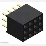0.100 (2.54 mm) Female Header: 3x4-Pin, Straight - Image 1