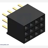 0.100 (2.54 mm) Female Header: 3x4-Pin, Straight - Image 1