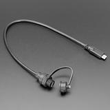 USB C Small Round Panel Mount Extension Cable - Image 2