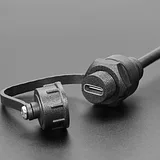 USB C Small Round Panel Mount Extension Cable - Image 3