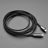 USB C to USB C Cable w/ 100W Watt Display - 2 meter Black Woven - Image 1
