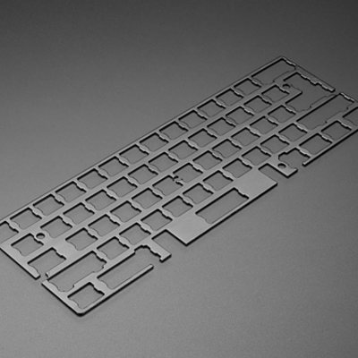 Anodized Black Aluminum Metal Keyboard Plate for GH60 Cases