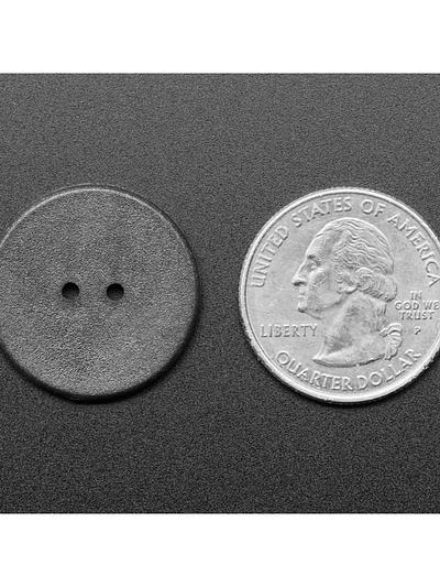 13.56MHz RFID/NFC Black Sewable Button - NTAG213 - 24mm Diameter