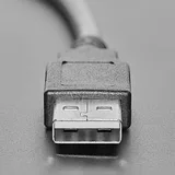 Panel Mount USB Cable - USB A Plug to USB A Right Angle Socket - Image 3