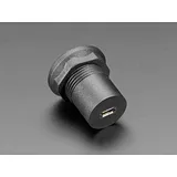 USB C Jack to Micro USB Jack Round Panel Mount Adapter - Image 2