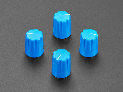 Blue Micro Potentiometer Knob - 4 pack