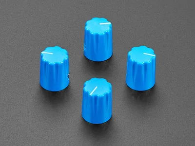 Blue Micro Potentiometer Knob - 4 pack
