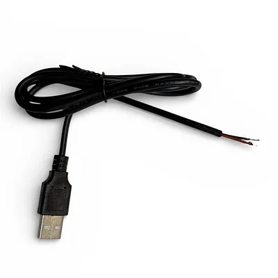 USB cable Male connector 22AWG 2A 1m 2Pin