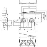 Snap-Action Switch with 16.7mm Lever: 3-Pin, SPDT, 5A - Image 3