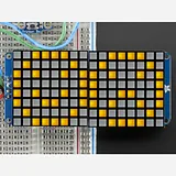 16x8 1.2 LED Matrix + Backpack -Ultra Bright Square Yellow LEDs - Image 2