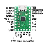 CP2102N USB-to-Serial Adapter Carrier - Image 3