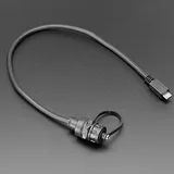 USB Micro B Small Round Panel Mount Extension USB Cable - Image 2