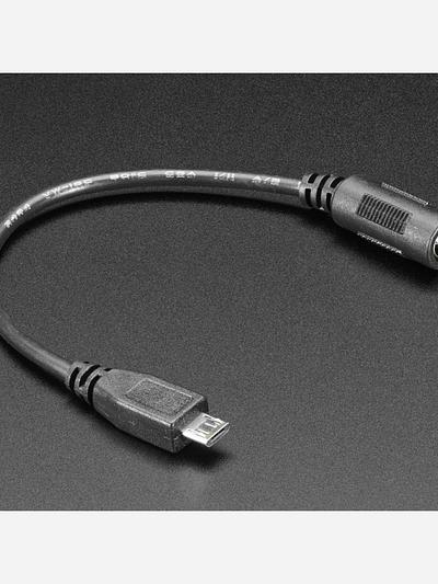 MicroUSB Plug to 5.5/2.1mm DC Barrel Jack Adapter