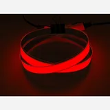 Red Electroluminescent (EL) Tape Strip - 100cm w/two connectors - Image 1