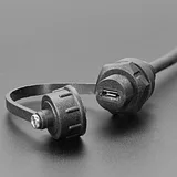USB Micro B Small Round Panel Mount Extension USB Cable - Image 3