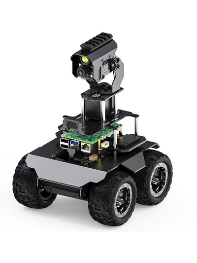 RaspRover Open-source 4WD AI Robot, Dual controllers, All-metal Body, Computer Vision with Pan Tilt