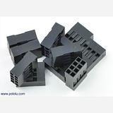 0.1 (2.54mm) Crimp Connector Housing: 2x4-Pin 10-Pack - Image 1
