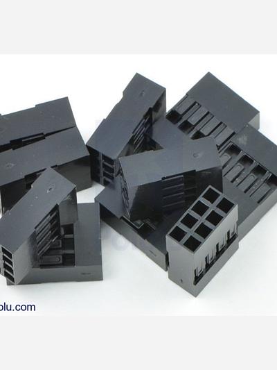 0.1 (2.54mm) Crimp Connector Housing: 2x4-Pin 10-Pack