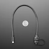 USB Micro B Small Round Panel Mount Extension USB Cable - Image 5