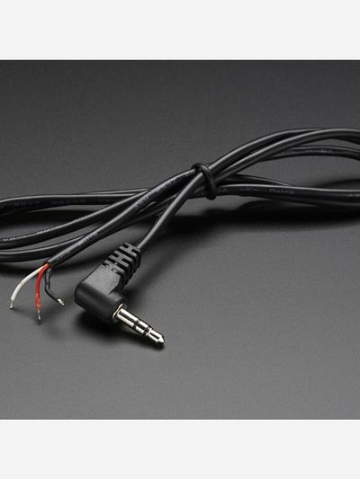 Right-Angle 3.5mm Stereo Plug to Pigtail Cable