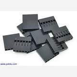 0.1 (2.54mm) Crimp Connector Housing: 1x6-Pin 10-Pack - Image 1