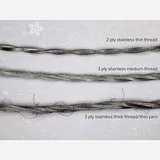 Stainless Thin Conductive Thread - 2 ply - 23 meter/76 ft - Image 4