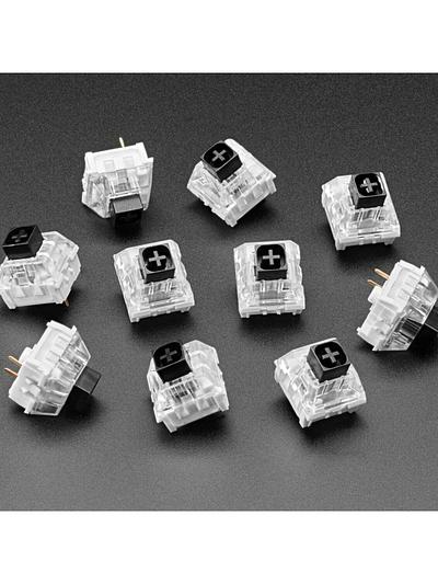 Kailh Mechanical Key Switches - Linear Black - 10 pack - Cherry MX Black Compatible