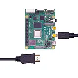 Micro-HDMI to HDMI cable for Raspberry Pi 4B - Image 1