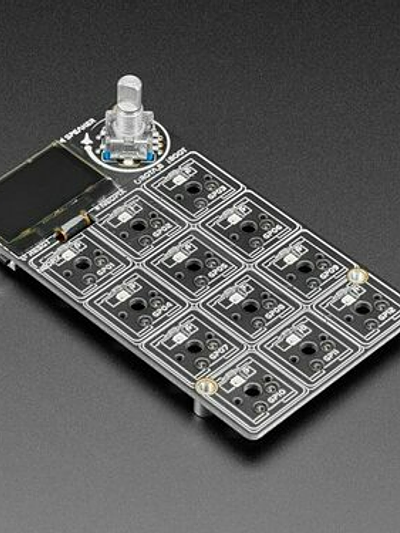 Adafruit MACROPAD RP2040 Bare Bones - 3x4 Keys + Encoder + OLED