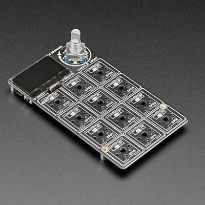 Adafruit MACROPAD RP2040 Bare Bones - 3x4 Keys + Encoder + OLED