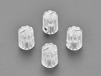 Clear Micro Potentiometer Knob - 4 pack