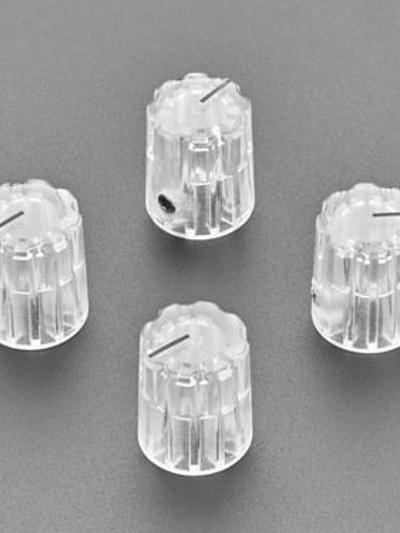 Clear Micro Potentiometer Knob - 4 pack