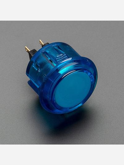 Arcade Button - 30mm Translucent Blue