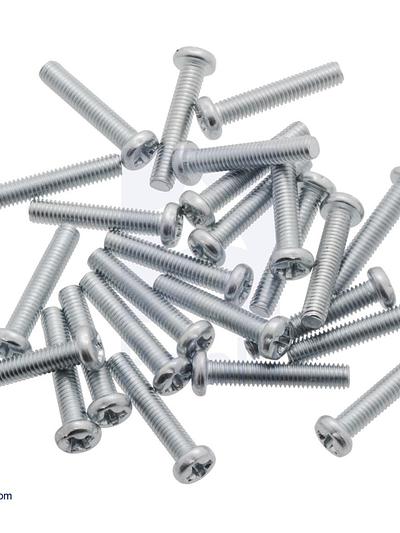 Machine Screw: M3, 16mm Length, Phillips (25-pack)