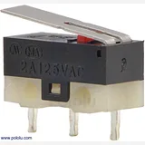 Mini Snap-Action Switch with 13.5mm Lever: 3-Pin, SPDT, 2A - Image 1