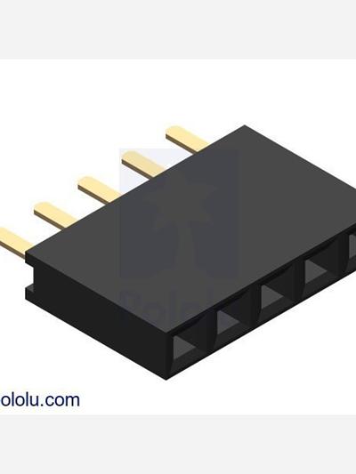 0.100 (2.54 mm) Female Header: 1x5-Pin, Straight
