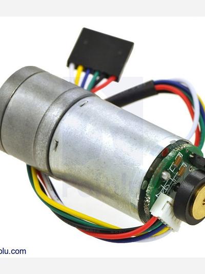 34:1 Metal Gearmotor 25Dx52L mm HP 12V with 48 CPR Encoder
