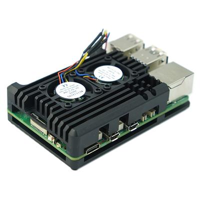 Dual Fans Metal Case for Raspberry Pi 5 Single Board Computer
