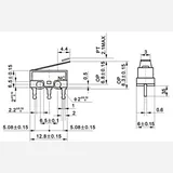 Mini Snap-Action Switch with 13.5mm Lever: 3-Pin, SPDT, 2A - Image 3