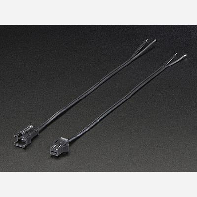 2-pin JST SM Plug + Receptacle Cable Set