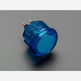 Arcade Button - 30mm Translucent Blue - Image 2
