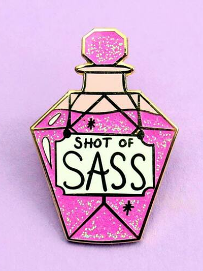 Shot Of Sass Lapel Pin