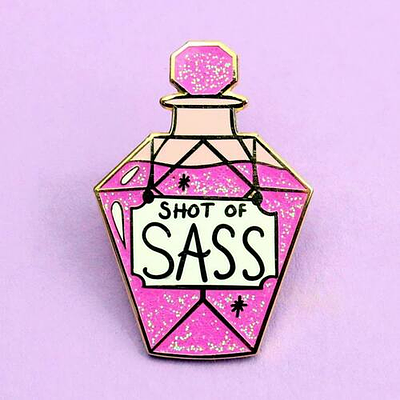 Shot Of Sass Lapel Pin