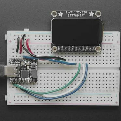 Adafruit 1.47" 320x172 Round Rectangle Color IPS TFT Display