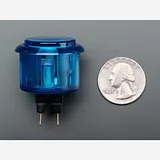Arcade Button - 30mm Translucent Blue - Image 3