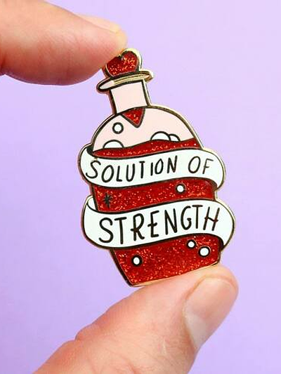Solution Of Strength Lapel Pin