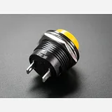 16mm Panel Mount Momentary Pushbutton - Yellow - Image 5