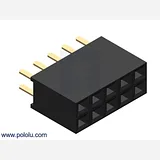 0.100 (2.54 mm) Female Header: 2x5-Pin, Straight - Image 1