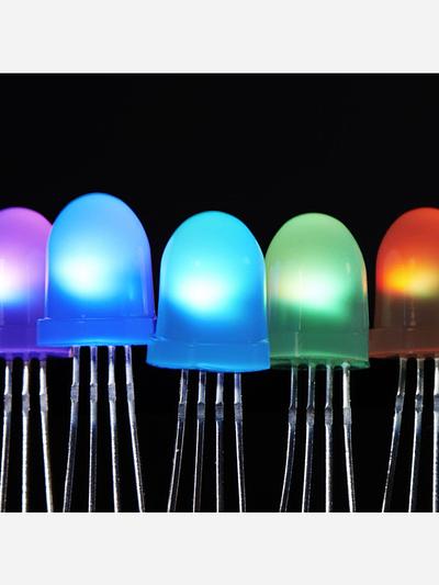 NeoPixel Diffused 8mm Through-Hole LED - 5 Pack