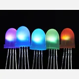 NeoPixel Diffused 8mm Through-Hole LED - 5 Pack - Image 1